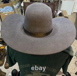 Rodeo King 7XXXXXXX Beaver Charcoal Grey Western Cowboy Hat size 6 3/4