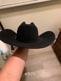 Rodeo King Black Felt Cowboy Hat Lightly Used