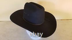 Rodeo King Black Western Cowboy Hat 5X Beaver Quality Felt Size 6 7/8 Excellent