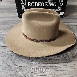 Rodeo King Cowboy Hat Short GO N15 Pecan Sz 7 1/8 4XXXX Quality Beaver