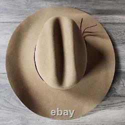 Rodeo King Cowboy Hat Short GO N15 Pecan Sz 7 1/8 4XXXX Quality Beaver
