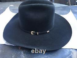 Rodeo King Cowboy Hat w Buckle 7X Black Beaver Unisex Size 6 7/8