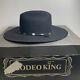 Rodeo King Fur Felt Cowboy Hat Size 7 5/8 Beaver 5x Black Joe Bean Winning Edge