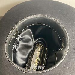 Rodeo King Fur Felt Cowboy Hat Size 7 5/8 Beaver 5X Black JOE BEAN Winning Edge