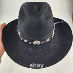 Rodeo King Miller Stockman Cowboy Hat Size 7 1/8 Black 5X Beaver Quality Western