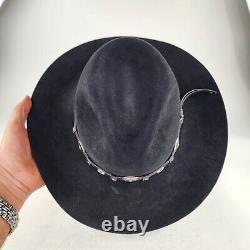 Rodeo King Miller Stockman Cowboy Hat Size 7 1/8 Black 5X Beaver Quality Western