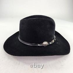 Rodeo King Miller Stockman Cowboy Hat Size 7 1/8 Black 5X Beaver Quality Western