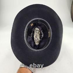 Rodeo King Miller Stockman Cowboy Hat Size 7 1/8 Black 5X Beaver Quality Western