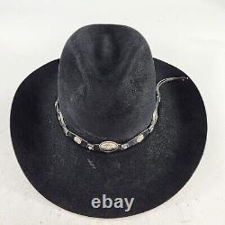 Rodeo King Miller Stockman Cowboy Hat Size 7 1/8 Black 5X Beaver Quality Western