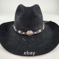 Rodeo King Miller Stockman Cowboy Hat Size 7 1/8 Black 5X Beaver Quality Western