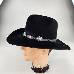 Rodeo King Miller Stockman Cowboy Hat Size 7 1/8 Black 5X Beaver Quality Western