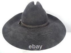 Rodeo King Western Cowboy Hat 10X Beaver Quality, Black, Size 7