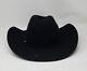 Rodeo King Black Felt Hat Size 7 3/8, 7x Beaver Cowboy Hat