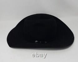 Rodeo King black Felt Hat Size 7 3/8, 7x Beaver cowboy Hat