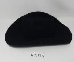 Rodeo King black Felt Hat Size 7 3/8, 7x Beaver cowboy Hat