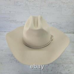 SERRATELLI 10X Beaver Felt Cowboy Hat Western Wear 4 Brim Buckskin Size 6 7/8