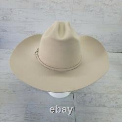 SERRATELLI 10X Beaver Felt Cowboy Hat Western Wear 4 Brim Buckskin Size 6 7/8