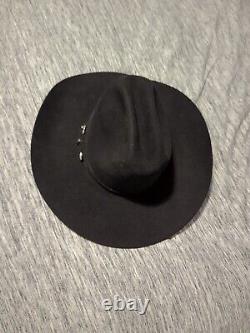 SERRATELLI Hat Company XXXXXX BEAVER -LONG OVAL-Size 7 Black Cowboy Hat