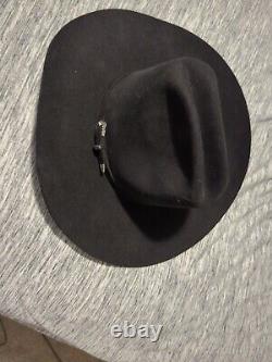 SERRATELLI Hat Company XXXXXX BEAVER -LONG OVAL-Size 7 Black Cowboy Hat