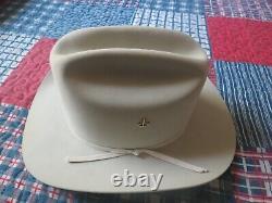 STETSON 10X Beaver Vintage Gray Classic Rancher Style Western Hat Size 6 7/8-7