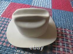 STETSON 10X Beaver Vintage Gray Classic Rancher Style Western Hat Size 6 7/8-7