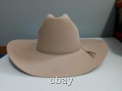 STETSON 4 Inch Brim. Cowboy Rancher Hat Ranch Tan Color Size 7-3/8 with Box
