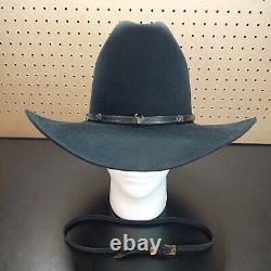 STETSON 4X BEAVER Black Cowboy Hat Leather Hat Band Extra Band 7 1/4