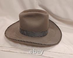 STETSON 4X BEAVER Gray Western Cowboy Hat Size 6 3/4 Great Condition