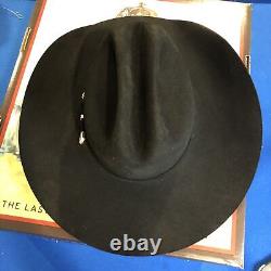 STETSON 6X Skyline Fur Felt Cowboy Hat Men's Size 6 7/8 R Black