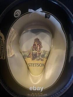 STETSON BEAVER 4XXXX BLACK Cowboy Hat/? With Custom Turquoise Band