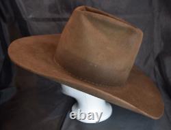 STETSON Brown 7 1/8 Fur Felted 4X BEAVER Cowboy Hat WESTERN