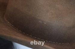 STETSON Brown 7 1/8 Fur Felted 4X BEAVER Cowboy Hat WESTERN