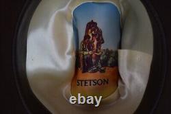 STETSON Brown 7 1/8 Fur Felted 4X BEAVER Cowboy Hat WESTERN