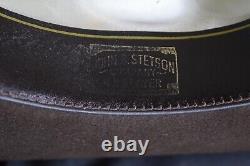 STETSON Brown 7 1/8 Fur Felted 4X BEAVER Cowboy Hat WESTERN