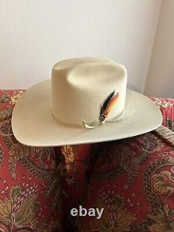 STETSON Buff Tan Rancher Silverbelly Cowboy Hat withOriginal Box 7 1/4 4X Beaver