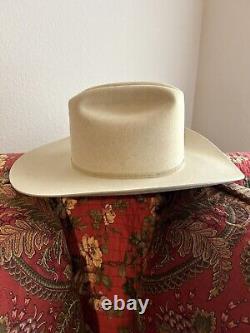 STETSON Buff Tan Rancher Silverbelly Cowboy Hat withOriginal Box 7 1/4 4X Beaver