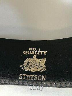 STETSON No. 1 QUALITY 7-3/8 GUN CLUB PINCH FRONT MIST GREY 80's SMOKE FREE NOS