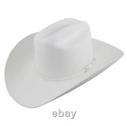 STETSON SHASTA 10X COWBOY HAT -WHITE With 5 Crown & 4 Brim 7 1/4