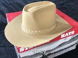 STETSON WINNER model vintage cowboy hat Camel color Sz 7 4X Beaver XXXX IN BOX