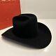 Stetson Xxxx 4x Beaver Black Rancher Style Western Leather Cowboy Hat 6 1/2 New