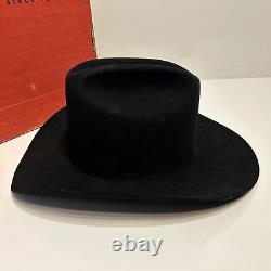 STETSON XXXX 4X Beaver Black Rancher Style Western Leather Cowboy Hat 6 1/2 NEW