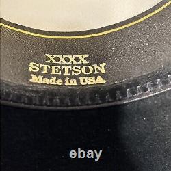 STETSON XXXX 4X Beaver Black Rancher Style Western Leather Cowboy Hat 6 1/2 NEW