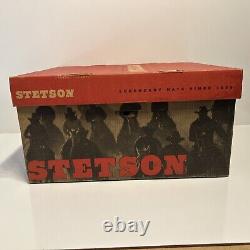 STETSON XXXX 4X Beaver Black Rancher Style Western Leather Cowboy Hat 6 1/2 NEW