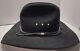 Stetson Xxxx 4x Beaver Carson Felt Black Western Leather Band Cowboy Hat Size 7