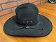 Stetson Xxxx 4x Beaver Carson Felt Black Western Leather Band Cowboy Hat Size 7