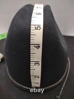 STETSON XXXX 4X Beaver Carson Felt Black Western Leather Band Cowboy Hat Size 7