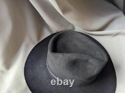 STETSON black 7 fur felted 3X BEAVER cowboy hat WESTERN evanston