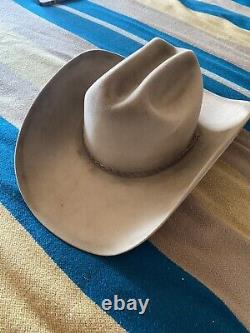 STETSON cowboy hat 6x beaver Silver tan boss Of The Plains size 7