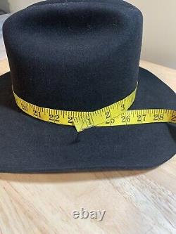 Seratelli Cowboy Hat Black Felt Hat 5X Beaver Western Southwestern