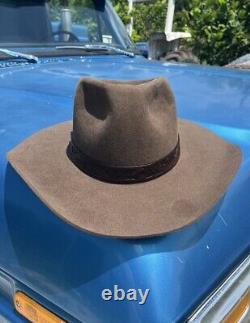 Serratelli 20x Felt cowboy hat Brown Custom Shape John Wayne Cahill Leather Band